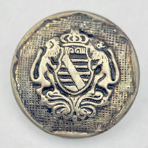 Lion Crest Button Vintage Coat Of Arms - £10.14 GBP