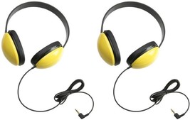 Califone 2800-YL Listening First Stereo Headphones (Pack of 2), Yellow - $36.49