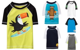 NWT Gymboree Toucan Bear Emoji Colorblock Boys Rash Guard Swim Shirt - $6.49