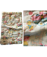 Sleeping Bag Vintage 1950s 1960s Baby Childrens Bedding Chicks Kittens Pigs - $27.69