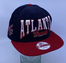 Vintage New Era 59fifty Corduroy Atlanta Braves Snapback Baseball Hat Retro NOS - £27.21 GBP