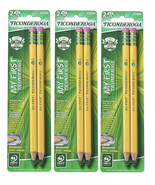 3 Sets My First Ticonderoga Presharpened #2 Pencils Total 6 Pencils - $14.84
