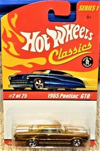 HOT WHEELS CLASSICS - SERIES 1 - 1965 Red PONTIAC GTO HARDTOP - Redlines - $8.00