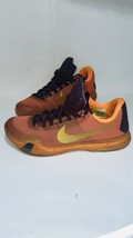 Nike Kobe Bryant 10 Silk Road Size 12 705317-676 Orange Gold Red 2014 Rare - £52.14 GBP