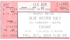 Vintage Blue Öyster Cult / Foghat Ticket Stub October 30 1981 Des Moines... - $34.64