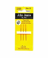John James Cross Stitch Tapestry Gold Needles Size 22 3ct - $7.95