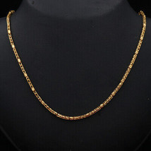 22 Karat Print Shining Gold 22inches Cable Chain Daughter Gift Oxidized Jewelry - £2,499.82 GBP