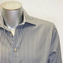 Men&#39;s Rufus Bronze | Lt.Blue Pinstripe Long Sleeve Button Down Shirt NWT - $99.00