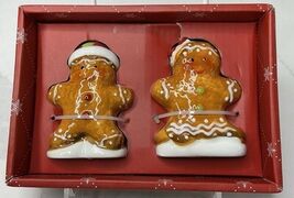 Christmas 10 Strawberry Street Salt &amp; Pepper Shakers Gingerbread Small New - $13.81