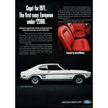 1971 Mercury Capri Sport Coupe Vintage Print Ad Sexy European Car Wall Art Photo - $10.97