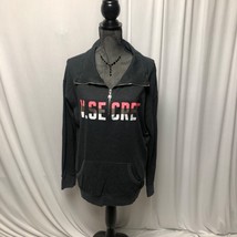 Victorias Secret Sweatshirt Gray Womens Size Medium Partial Zip Pullover - £15.46 GBP