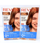 Lot 2 Revlon Total Color 100% Gray Coverage Hair Dye 63 Light Golden Bro... - $514.97 MXN