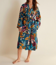 Cyberjammies Maple Leaf Print Long Dressing Gown ( US 12 ) - £69.63 GBP