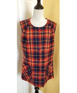 Vintage PENDLETON Knockabouts Fireside Plaid Women&#39;s Long Flannel Wool V... - $48.90
