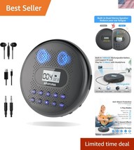 Portable Rechargeable CD Player with Dual Stereo Speakers and AUX Connec... - $57.00