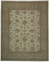 8x10 Ivory Oushak Hallway Rug Handmade Vintage look New Chobi Peshawar Rug - £2,209.39 GBP