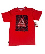 Reebok Boys Red Flare Scarlet Graphic Tee, Size Large L 10/12 NWT - £6.31 GBP