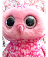 Ty Beanie Boos - PINKY the Pink Owl  Plush Stuffed Animal Toy EUC  17&quot; - $20.60 CAD