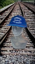 VTG TI Cap Conrail Railroad Selkirk NY Auto Terminal Trucker Hat Blue Co... - $30.72