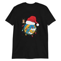 Volleyball Reindeer Funny Christmas Player T-Shirt Black - £14.24 GBP+