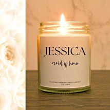 Personalized Maid Of Honor Candle | Custom Maid Of Honor Proposal Candle Gift | - £14.74 GBP