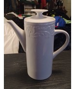 Stoneware - Garland 8837 - Tall Coffee pot carafe pitcher White with lid - $15.74