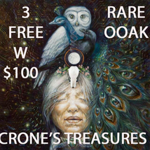 Only 3 Available Free W/ $100 Albina&#39;s Crone&#39;s Treasures Ooak Magick 7 Scholar - £0.00 GBP