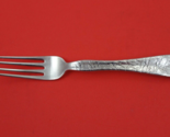 Lap Over Edge Acid Etched By Tiffany Sterling Regular Fork w/ cicada   7&quot; - $385.11