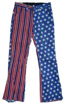 Male Slacks Patriotic American Flag Denim Hip Hugger Bell Bottoms Size 2... - $149.99
