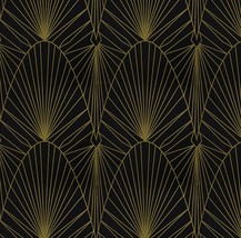 Black Contact Paper Geometric Paper Self Adhesive Wallpaper Decorative F... - £23.39 GBP