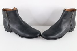 Frye Womens Size 11 B Distressed Leather Double Zip Bootie Boots Black - $2,046.16 MXN