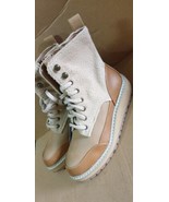 Universal Thread Courtney Faux Leather Sherpa Hiking Boots Tan Size 6 - $31.97 CAD