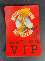 Motley Crew Backstage Pass 1987-88 Authentic Chicago Vintage VIP - $10.88