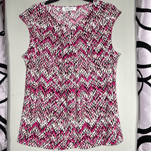 Kasper vibrant print sleeveless blouse - £9.24 GBP
