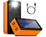 Solar Power Bank 50000Mah, Portable Solar Phone Charger with Flashlight,... - £55.28 GBP