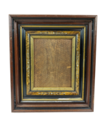 Antique 9 x 7&quot; Victorian Gold Gilt Deep Picture Frame Walnut Wood Black ... - $140.65