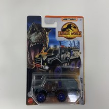 Matchbox Jurassic World Dominion Armored Action Truck Dark FMW90 Blue - $2.98
