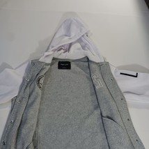 New Look Varsity Jacket #23 Youth Gray & White Snap Buttons Hoodie Size Large image 11