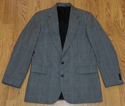 Haggar Imperial Gray Glen Check 40R Men&#39;s Suite Coat/Blazer Jacket - £31.89 GBP