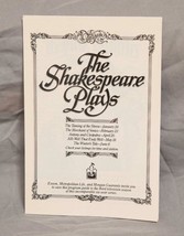 Vintage The Shakespeare Public Parts Broadcast PBS Program g50-
show ori... - £21.39 GBP