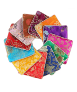 6pc 11x11cm Mix color Chinese Brocade Silk Purse Jewelry Case Envelope Perfect G - $5.75