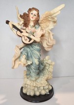 VTG COLLECTIBLE ANGEL WITH MANDOLIN Midwestern Home Products 14&quot; Tall Ra... - £14.88 GBP