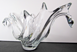 19&quot; Crashing Crystal Ocean Surf Waves Centerpiece Vannes Le Chatel Cristal - $280.38