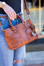 Petula Leather Bag | Tote, Shoulder or Crossbody | Beautiful Full-Grain ... - $230.00