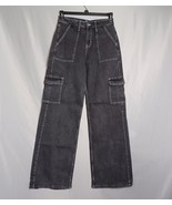 Hollister Jeans Junior 5L Dark Gray High-Rise Vintage Baggy Stretch Carg... - $808.93 MXN