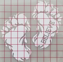 Bigfoot Feet Believe Die-Cut Vinyl Indoor Outdoor Decal Sticker-24 Colors - £4.16 GBP