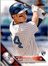 2016 Topps #178 Rob Refsnyder RC Rookie Card New York Yankees - £0.70 GBP