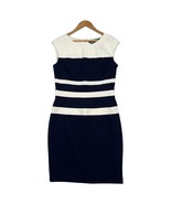 New Lauren Ralph Lauren Dress Womens 10 Navy White Sheath Stripe Career ... - $83.34 CAD