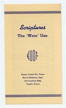 1948 Kansas Prohibition Brochure Scriptures the Wets Use United Dry Forces - £22.06 GBP