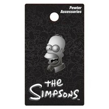 The Simpsons TV Show Homer Simpson Head 3D Pewter Metal Pin NEW UNUSED - £5.39 GBP